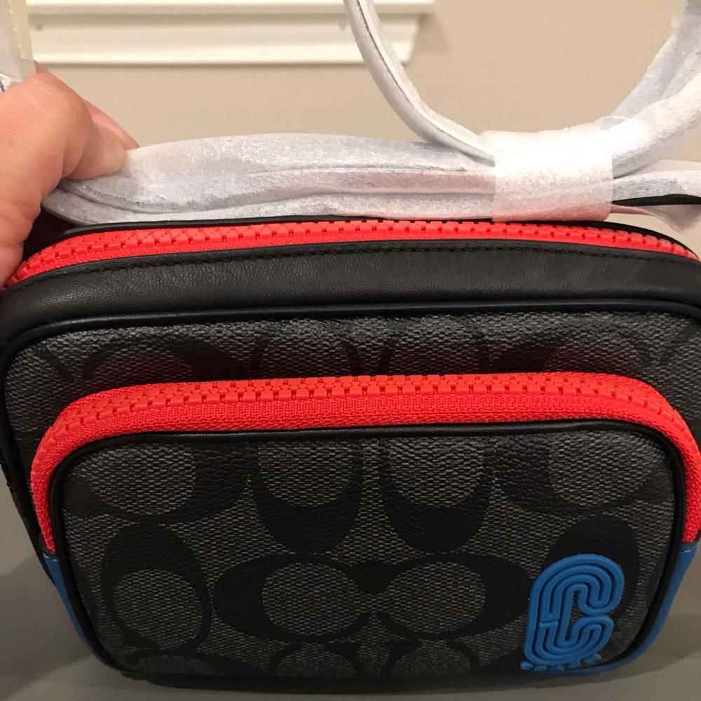 COACH COLORBLOCK SIGNATURE CANVAS NWT LEATHER
